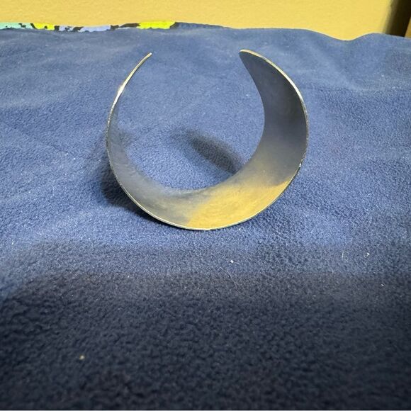 Cuff Bracelet Silver Toned With Pink and Black Design - Picture 4 of 4